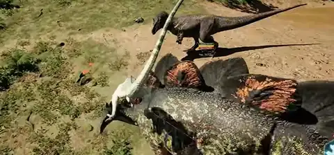 Entity ESP on Stegosaurus and carnivores with status bars in The Isle Evrima
